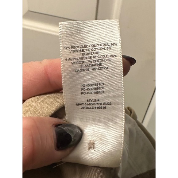 Aritzia Babaton Atelier High Waisted Pleated Tailored Shorts Tan Size 0 - Picture 6 of 6